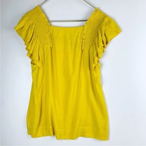 Maeve Anthropologie Yellow Top